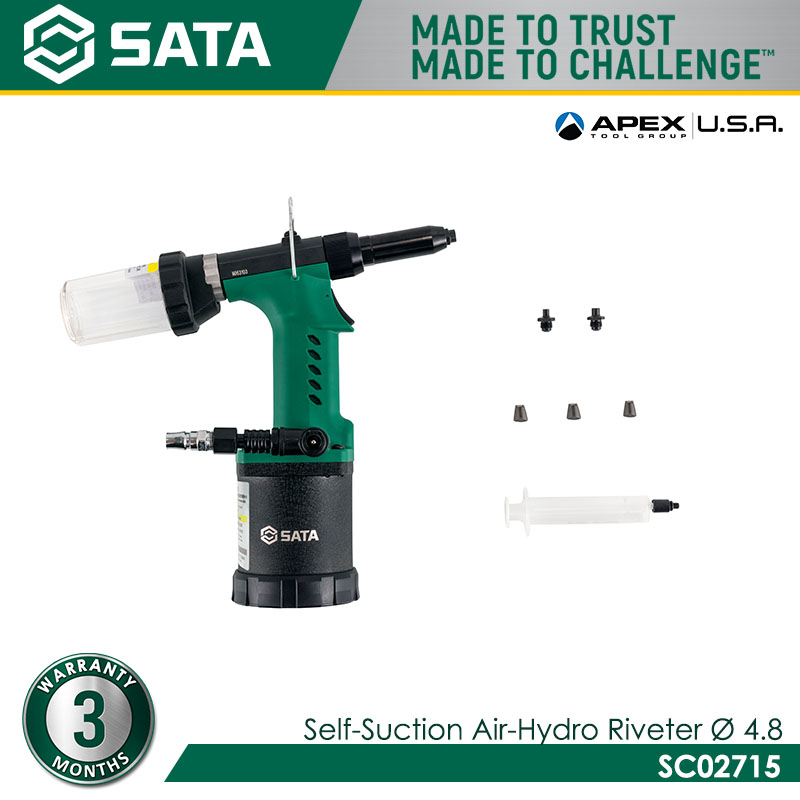 SATA SC02715 Self-Suction Air-Hydro Riveter Ø4.8