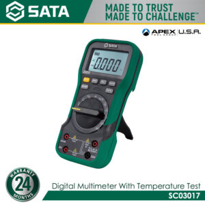 SATA SC03017 Digital Multimeter with Temperature Test
