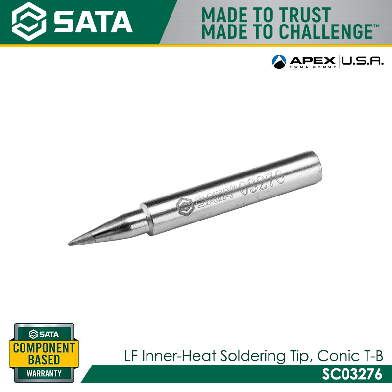 SATA SC03276 Lead-Free Inner-Heated Soldering Tip, Conic T-B