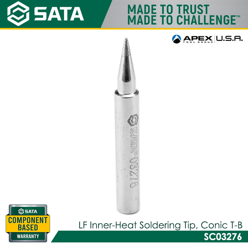 SATA SC03276 Lead-Free Inner-Heated Soldering Tip, Conic T-B - Image 2