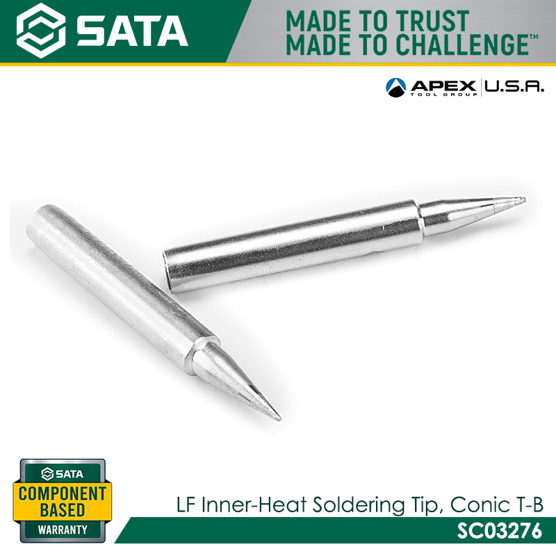SATA SC03276 Lead-Free Inner-Heated Soldering Tip, Conic T-B - Image 3