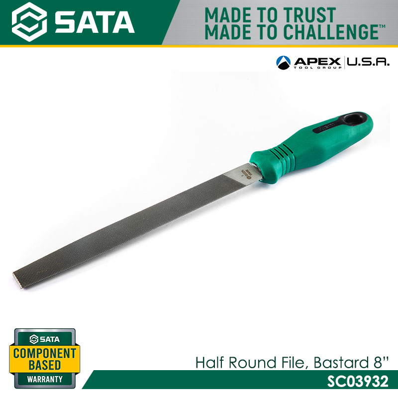 SATA SC03932 Half Round Bastard Cut File 8"