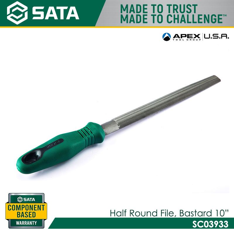 SATA SC03933 Half Round Bastard Cut File 10"