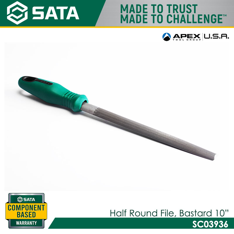 SATA SC03936 Half Round Second Cut File 8"