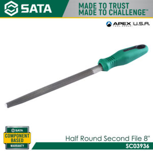 SATA SC03936 Half Round Second Cut File 8"