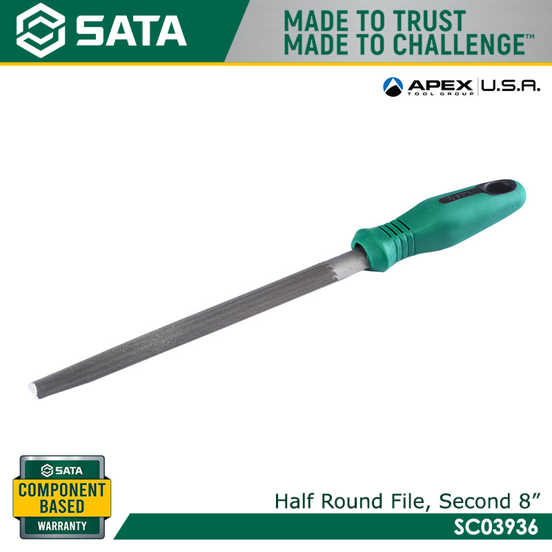 SATA Half Round Second Cut File