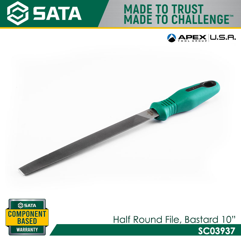 SATA SC03937 Half Round Second Cut File 10"