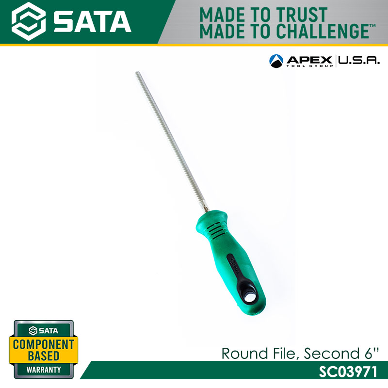 SATA SC03971 Round Second Cut File 6"
