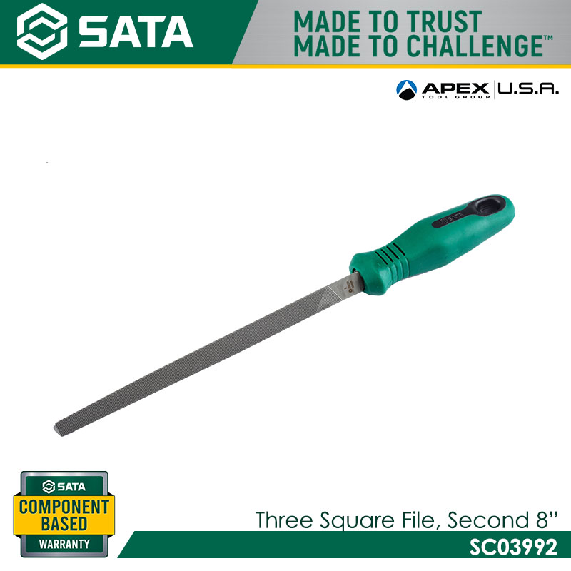 SATA SC03992 Three Square Second Cut File 8"