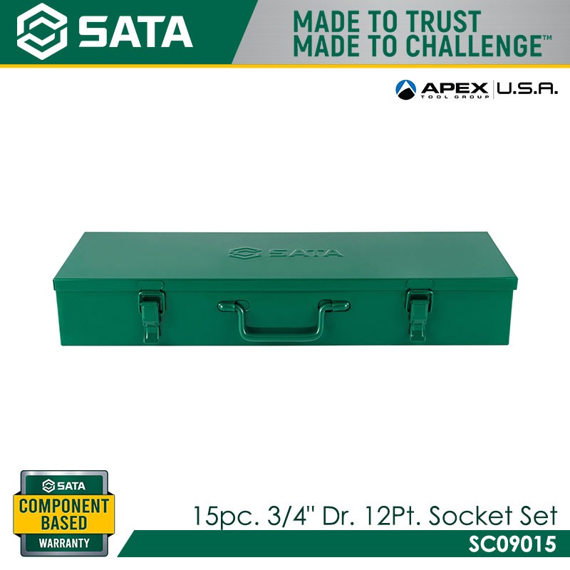 SATA SC09015 15Pc. 3/4" Dr. 12Pt. Socket Set - Image 2
