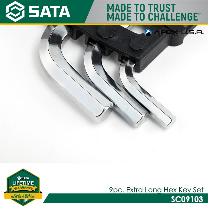 SATA SC09103 9Pc. Extra Long Hex Key Set - Image 3