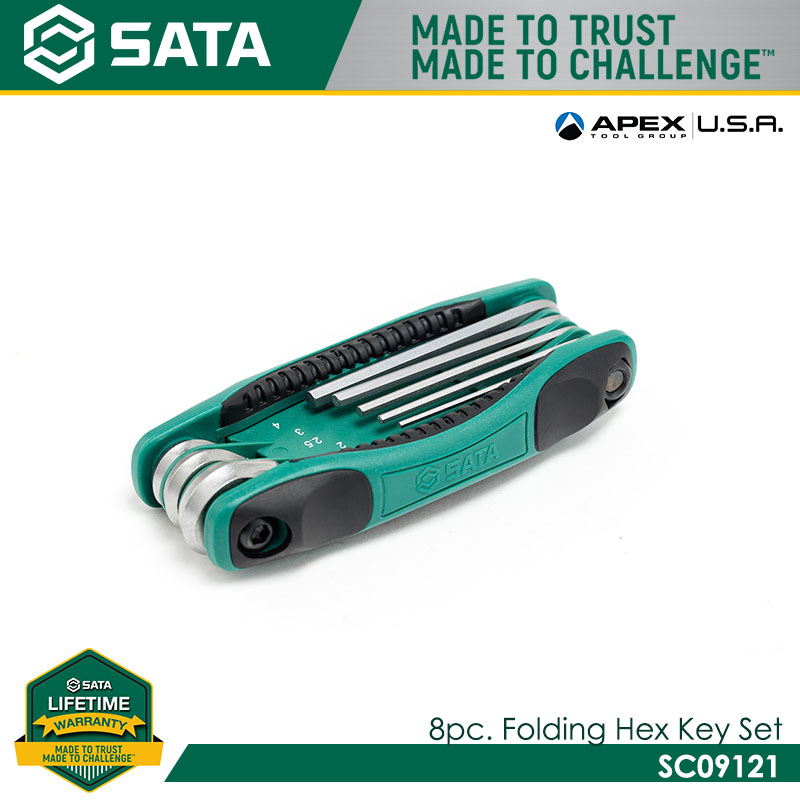 SATA SC09121 8Pc. Folding Hex Key Set