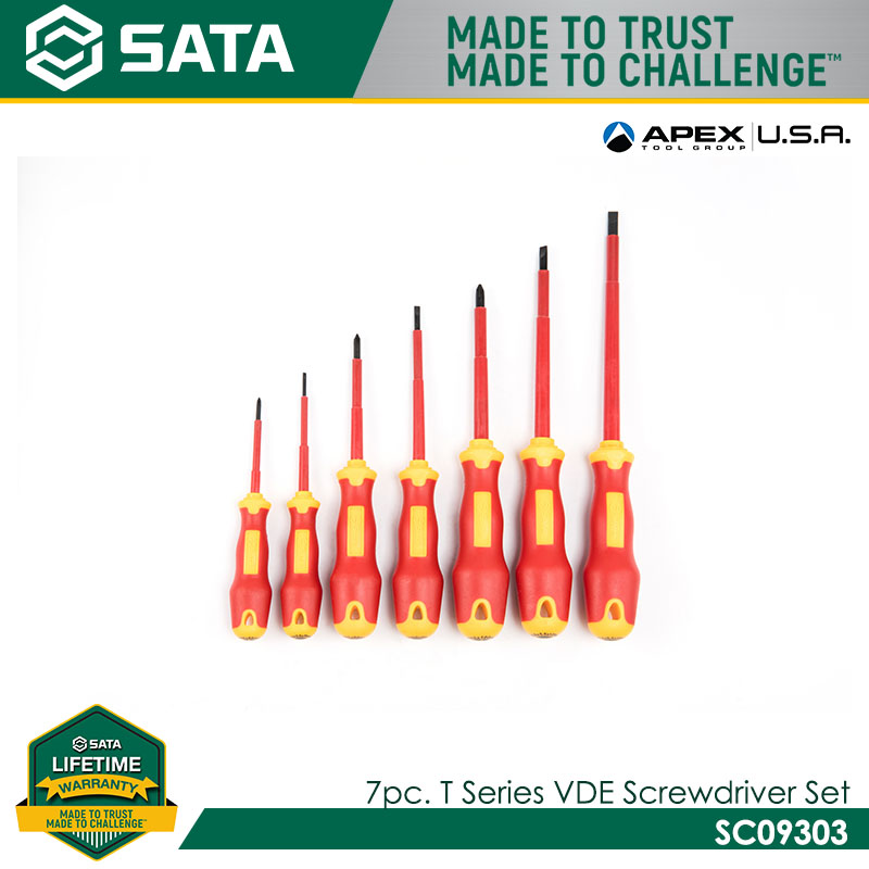 SATA SC09303 7Pc. T Series VDE Screwdriver Set