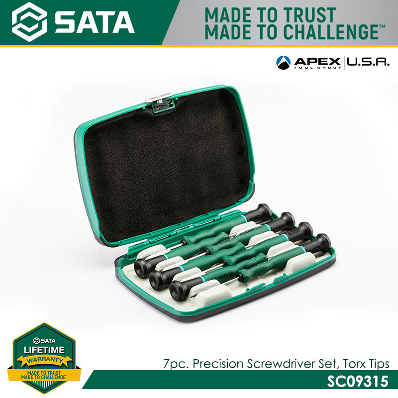 SATA SC09315 7pc Precision Screwdriver Set, Torx Tips