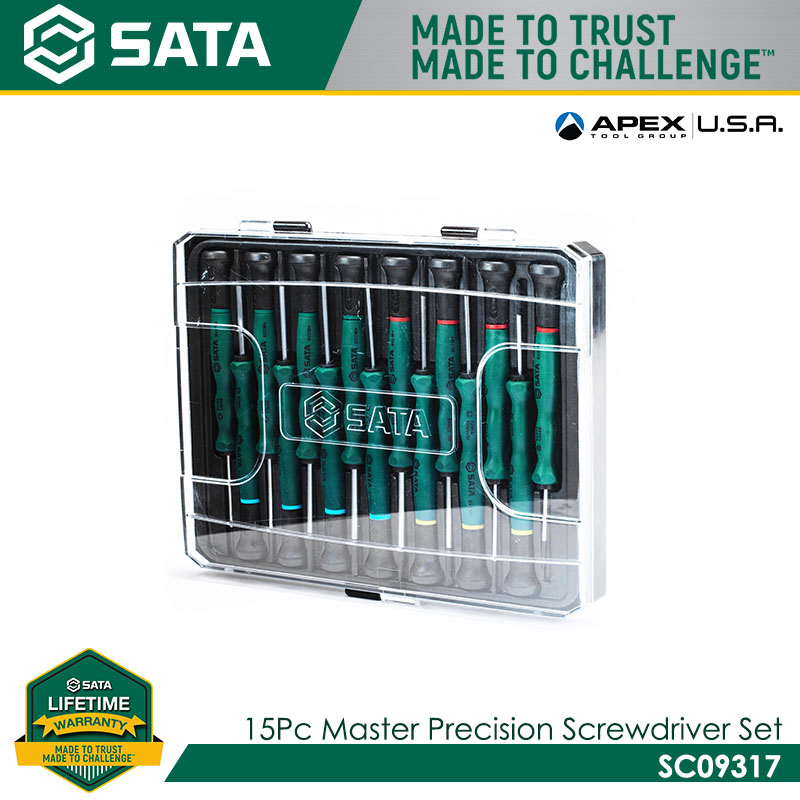 SATA SC09317 15pc Master Precision Screwdriver Set - Image 2