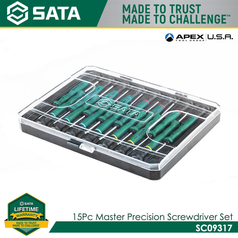 SATA SC09317 15pc Master Precision Screwdriver Set - Image 3