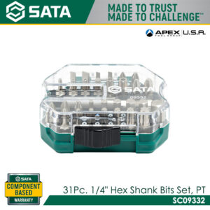 SATA SC09332 31pc. 1/4" Hex Shank Bits Set, PT