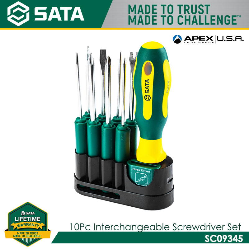 SATA SC09345 10Pc. Interchangeable Screwdriver Set