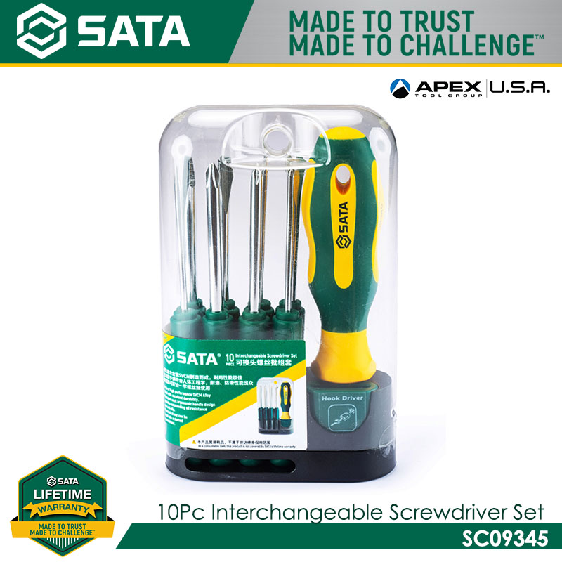 SATA SC09345 10Pc. Interchangeable Screwdriver Set - Image 2