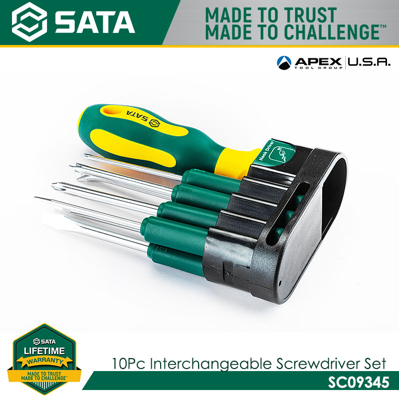 SATA SC09345 10Pc. Interchangeable Screwdriver Set - Image 3