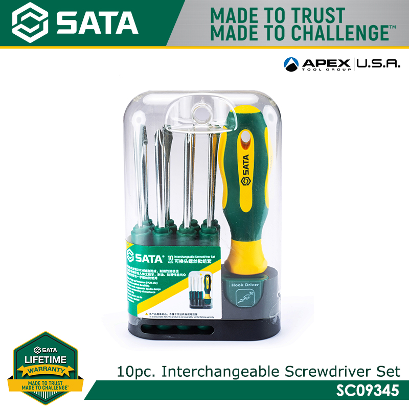 SATA SC09345 10Pc. Interchangeable Screwdriver Set