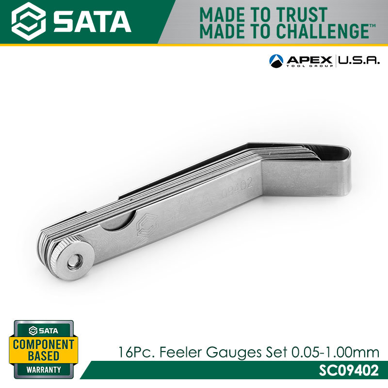SATA SC09402 16Pc. Feeler Gauge Set 0.05-1.00mm - Image 2