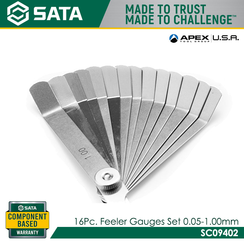 SATA SC09402 16Pc. Feeler Gauge Set 0.05-1.00mm - Image 4