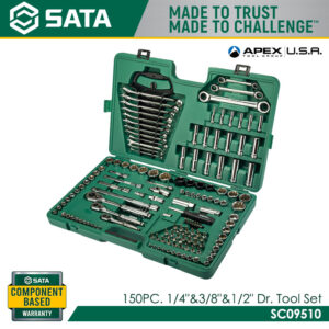 SATA SC09510 150pc. 1/4"&3/8"&1/2" Dr. Tool Set