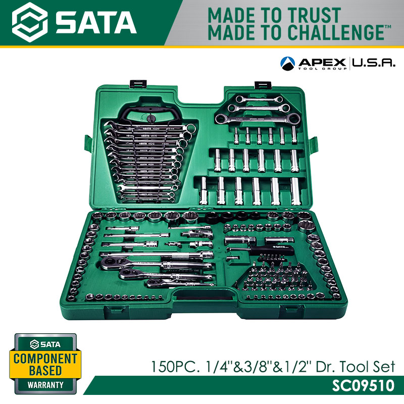 SATA SC09510 150pc. 1/4"&3/8"&1/2" Dr. Tool Set - Image 3