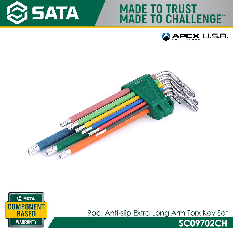 SATA SC09702CH 9pc. Antislip Extra Long Arm Torx Key Set