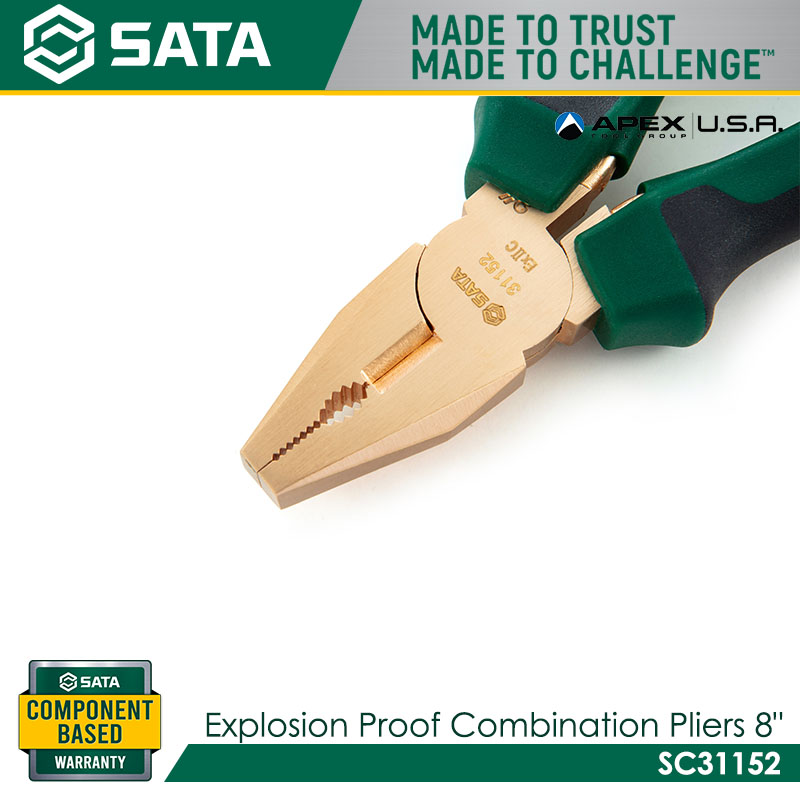 SATA SC31152 Explosion Proof Combination Pliers 8" - Image 3