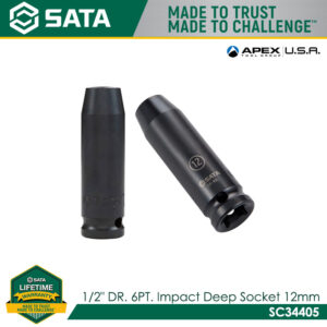 SATA 1/2" Dr. 6Pt. Impact Deep Socket