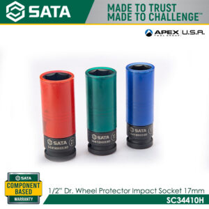 SATA 1/2" Dr. Wheel Protector Impact Socket