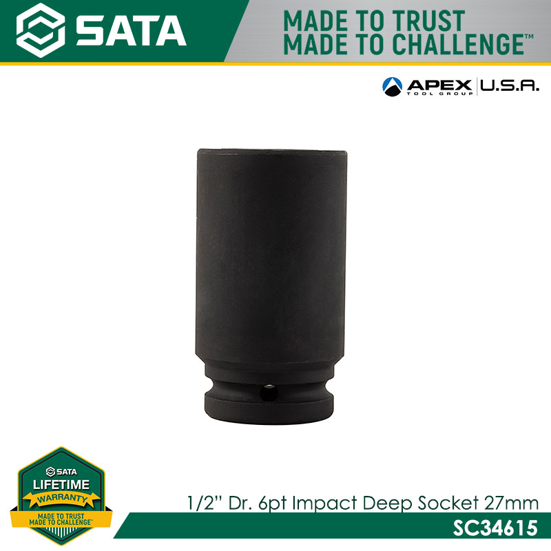 SATA 3/4" Dr. 6Pt. Impact Deep Socket