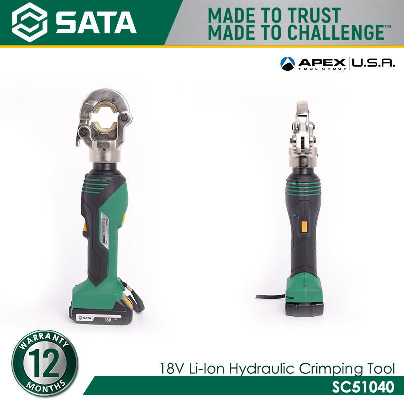 SATA SC51040 18V Li-Ion Hydraulic Crimping Tool