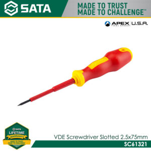 SATA VDE Screwdriver Slotted 2.5x75mm