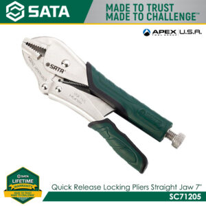 SATA SC71205 Quick Release Locking Pliers, Straight Jaw 7"