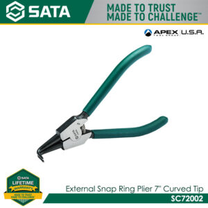 SATA SC72002 External Snap Ring Plier 7" Curved Tip