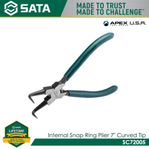 SATA SC72005 Internal Snap Ring Pliers 7", Curved Tips