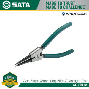 SATA SC72012  Ger. Exter. Snap Ring  Plier 7" Straight Tips
