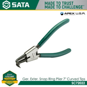 SATA SC72022 Ger. Exter. Snap Ring Plier 7" Curved Tips