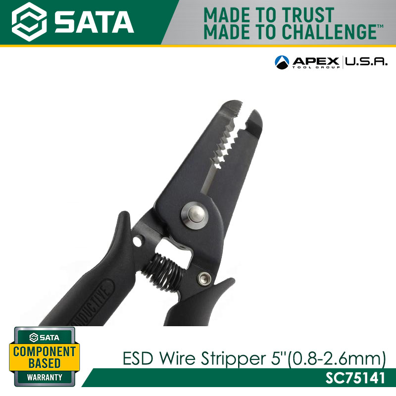SATA SC75141 ESD Wire Stripper 5" 0.8-2.6mm - Image 3