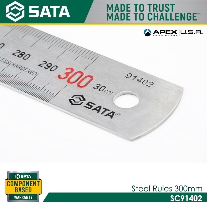 SATA SC91402 Steel Rules 300mm