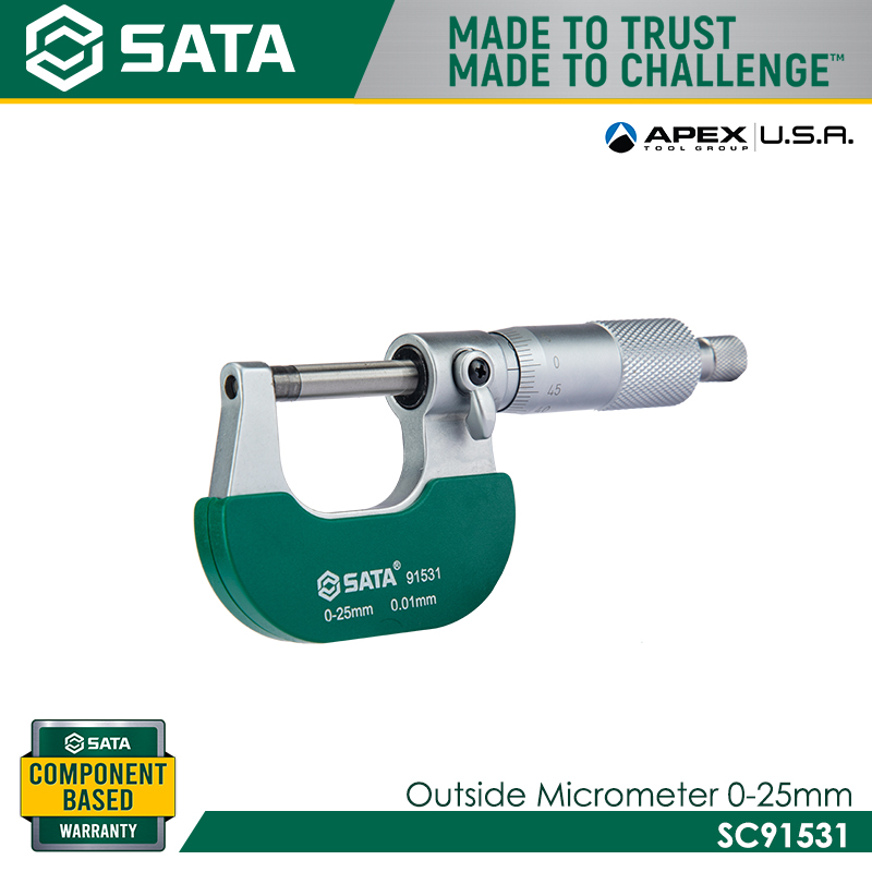 SATA SC91531 Outside Micrometer 0-25mm