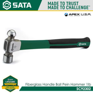 SATA Fiberglass Handle Ball Pein Hammer