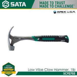 SATA SC92703 Low Vibe Claw Hammer, 1 LB