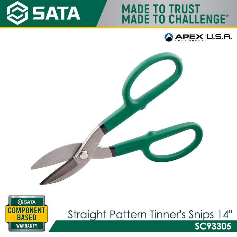SATA SC93305 Straight Pattern Tinner's Snips 14"