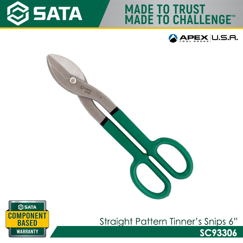 SATA SC93306 Straight Pattern Tinner's Snips 16"