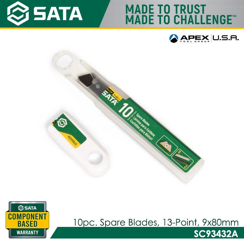 SATA SC93432A 10Pc. Spare Blades, 13-Point, 9x80mm