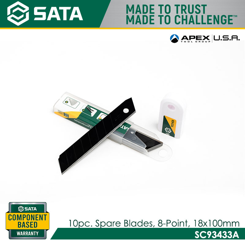 SATA SC93433A 10Pc. Spare Blades, 8-Point, 18x100mm